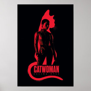 Catwomen Selina Kyle Cat Silhouette Poster
