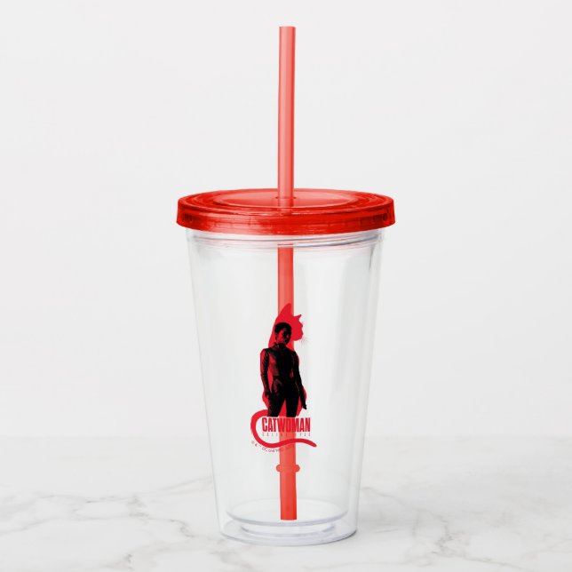 Catwomen Selina Kyle Cat Silhouette Take Away Mugg (Framsida)