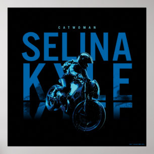Catwomen Selina Kyle Motorcykel Poster