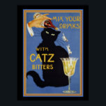 Catz Bitters 12 x 16 Skriv ut Poster<br><div class="desc">Cute Cappiello Advertisement for Catz Bitters- 12 x 16</div>