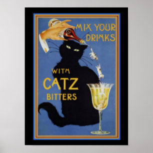 Catz Bitters 12 x 16 Skriv ut Poster