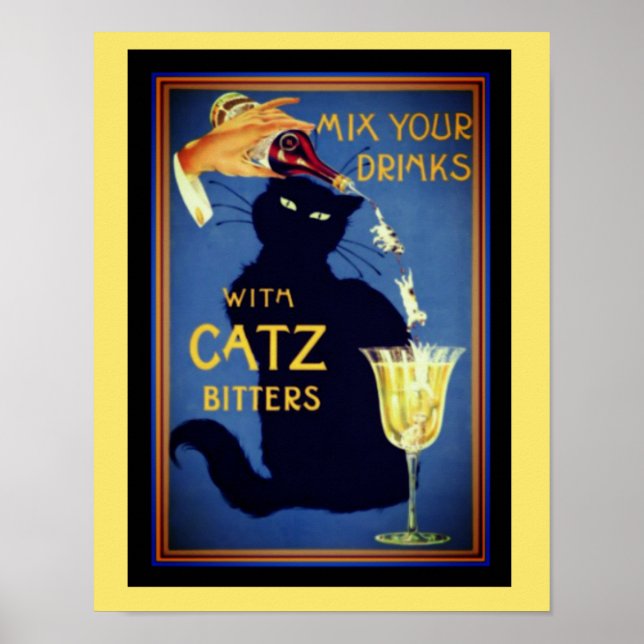 Catz Bitters Vintage 12x16 Poster (Framsidan)