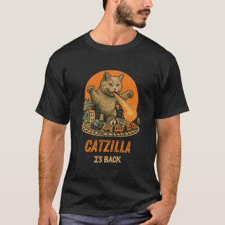 Catzilla är tillbaka - Monster-Cat Parody T Shirt