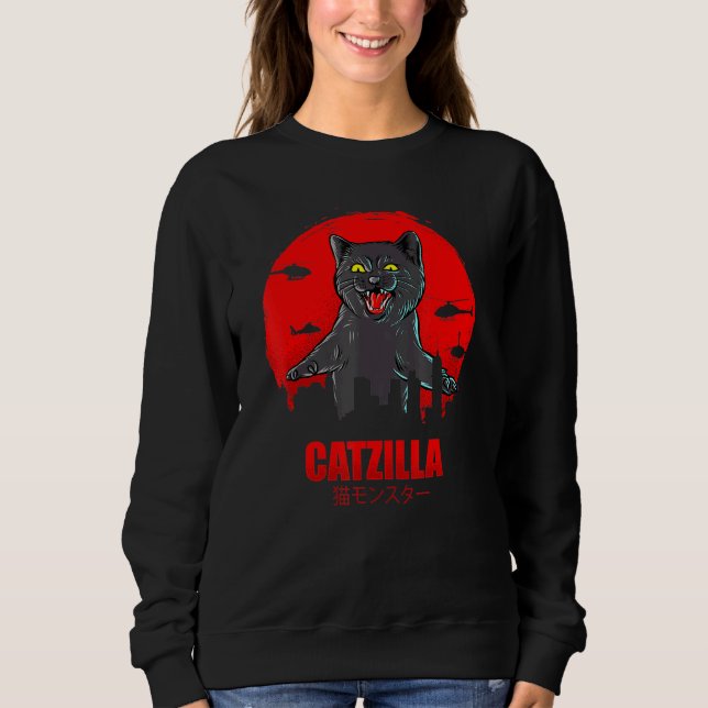 Catzilla Arg Cat Kitten Baby Monster T Shirt (Framsida)