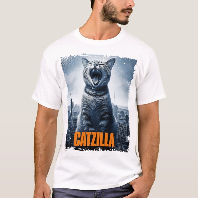 Catzilla Basic Relaxed Manar-Shirt T Shirt (Framsida)
