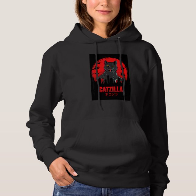 Catzilla Cat Apparel Cat Kattdjur Kitten Kattunge T Shirt (Framsida)