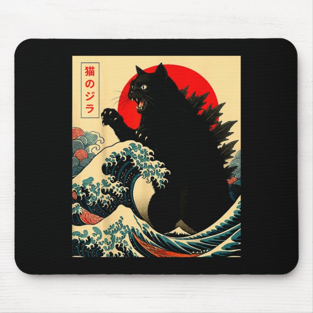 Catzilla Cat Japanese Art Funny For Men Women Boy  Musmatta (Framsidan)