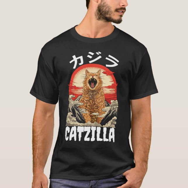 Catzilla Cat T Shirt (Framsida)