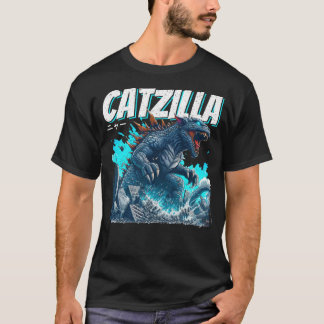 Catzilla Coola Cat För manar Women Kids Cat Lover T Shirt
