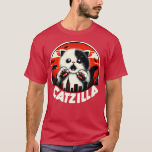 CATZILLA Cute Fierce Kattunge bortser från staden T Shirt