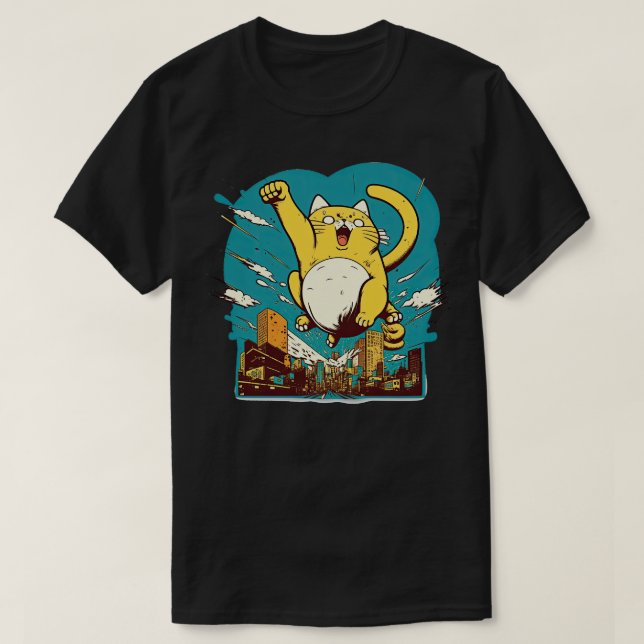Catzilla flyg t shirt (Design framsida)