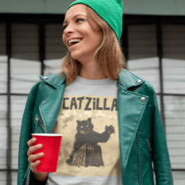 CATZILLA FUNNY CAT T-SHIRT