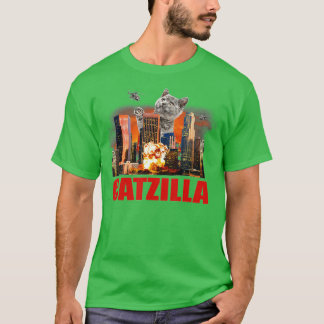 Catzilla Funny Cat T Shirt