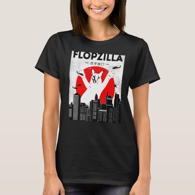 Catzilla Funny stor floppa meme Flopzilla Caracal  T Shirt (Framsida)