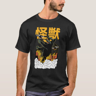 Catzilla Ilsket Kaiju Kattmonster T Shirt