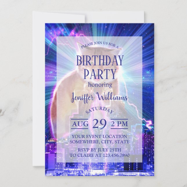 Catzilla Inbjudningar (Framsida)