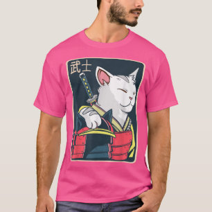 Catzilla - japansk kattart - Katana Sword - Anime T Shirt