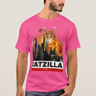 Catzilla Kattunge för kattlovers till Halloween T Shirt