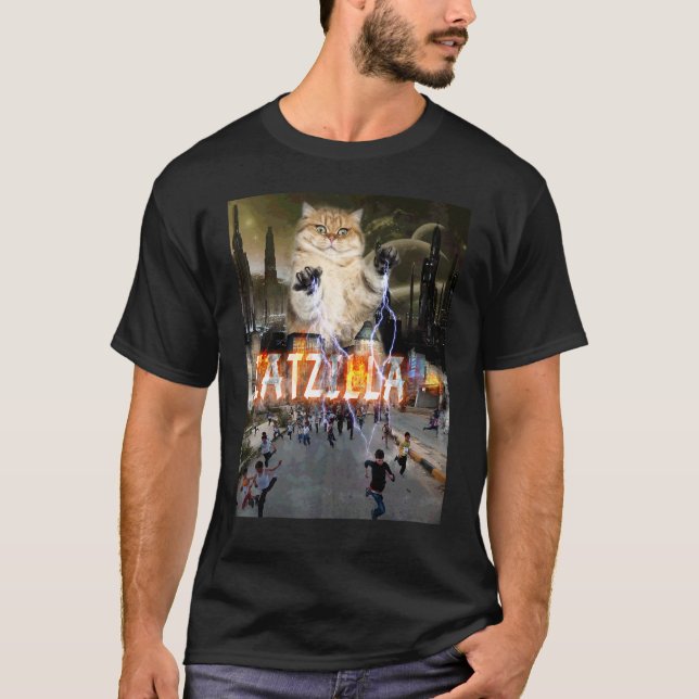 Catzilla Kattunge T Shirt (Framsida)