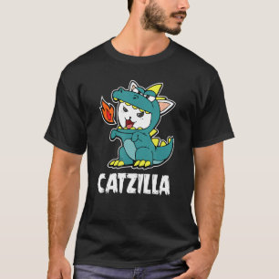 Catzilla Kitten Dragon Cat Halloween Costume Funny T Shirt