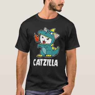 Catzilla Kitten Dragon Cat Halloween Costume Funny T Shirt