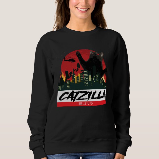 CATZILLA   Kitty for Cat  Cat Owner T Shirt (Framsida)