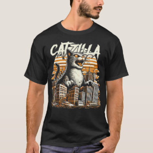 Catzilla Kung i Monsters T Shirt