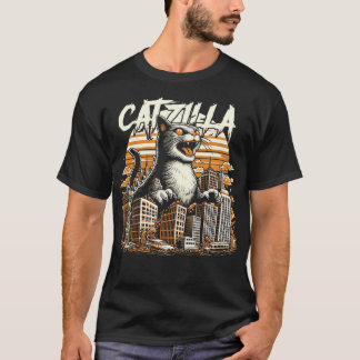 Catzilla Kung i Monsters T Shirt
