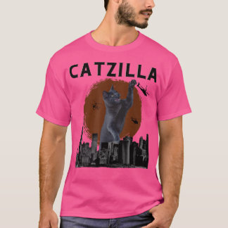 Catzilla Monster Cat Lover Funny Japanese Kitty Ki T Shirt
