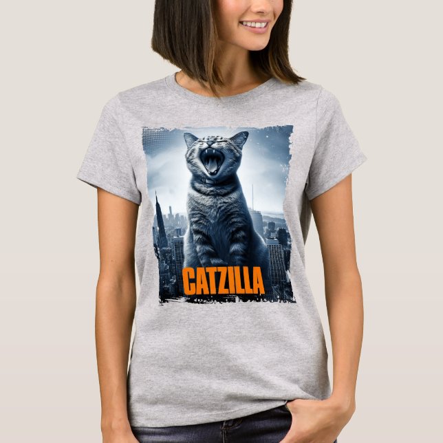 Catzilla Relaxed Womens T-Shirt (Framsida)