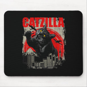 Catzilla - Rolig Kattälskare Kattunge Kitty Kortär Musmatta