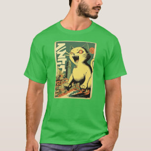 Catzilla strejkor tillbaka t shirt
