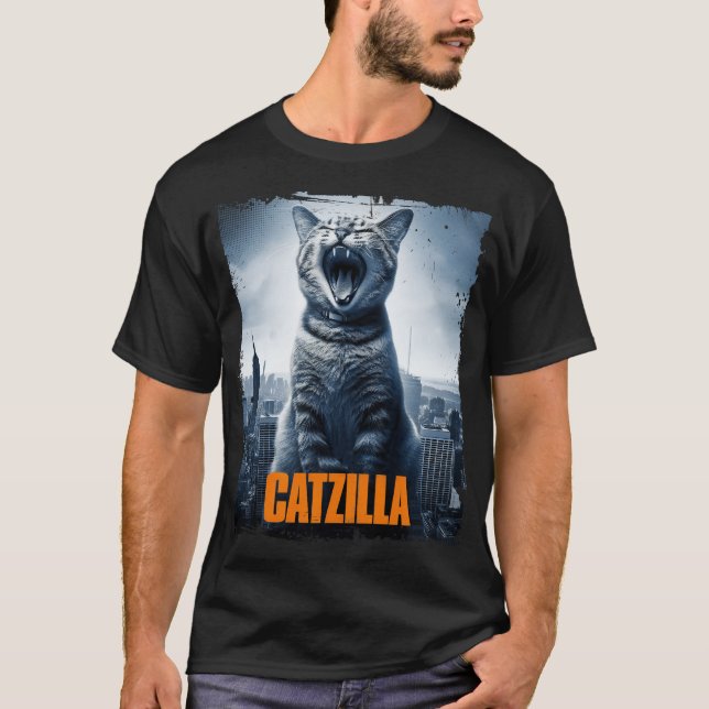 Catzilla T Shirt (Framsida)