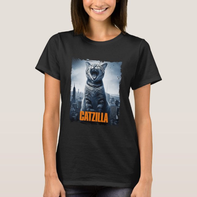 Catzilla T Shirt (Framsida)