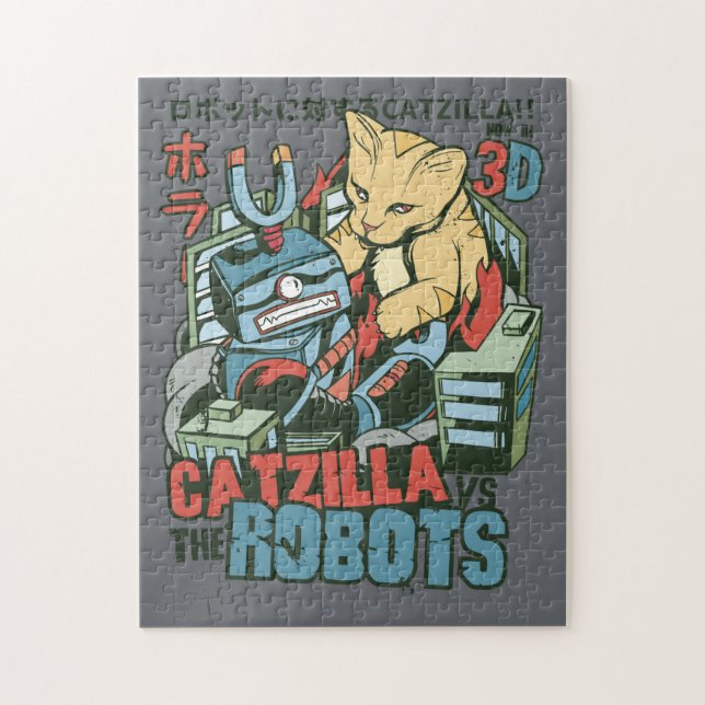 Catzilla Vs Robots Pussel (Vertikal)