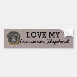 Caucasian Shepherd Bumper Sticker Bildekal