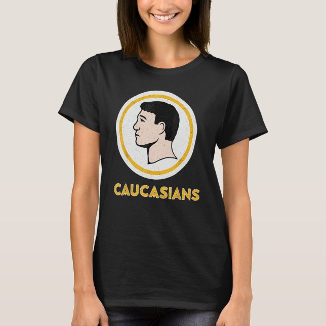 Caucasians  Vintage Caucasians Pride T Shirt (Framsida)