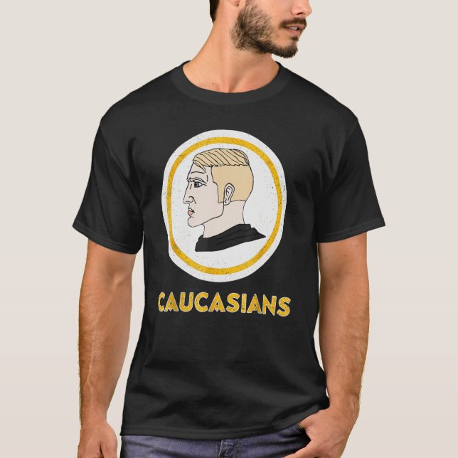 Caucasians  Vintage Caucasians Pride T Shirt (Framsida)