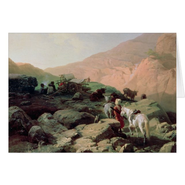 Caucasusen, 1872 hälsningskort (Framsidan Horizontal)