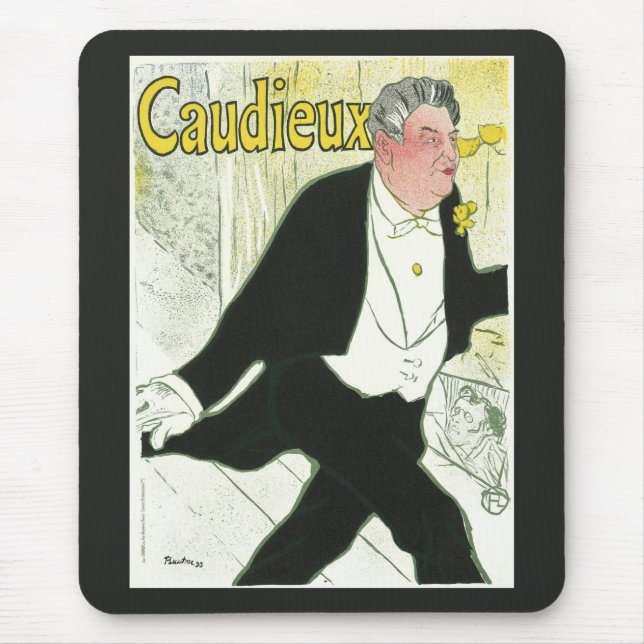 Caudieux av Toulouse Lautrec, Vintage Art nouveau Musmatta (Framsidan)