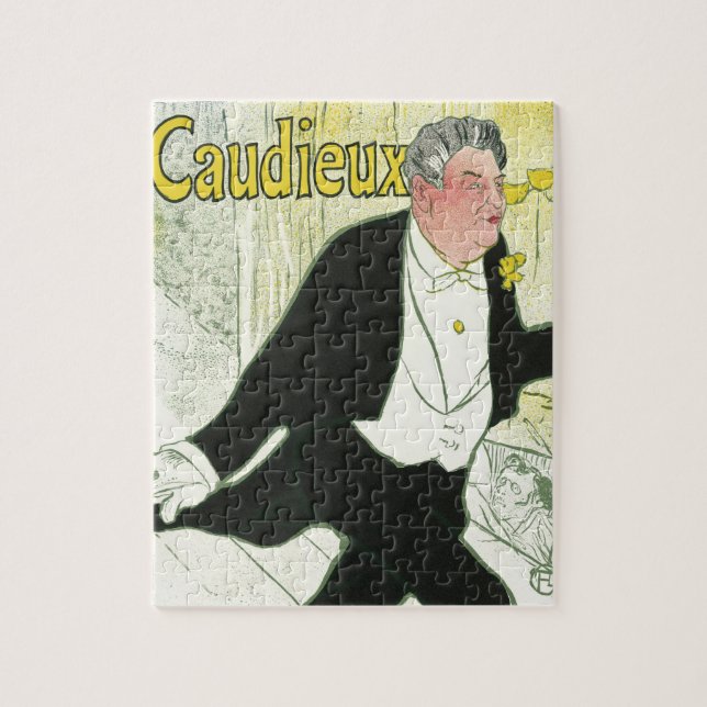 Caudieux av Toulouse Lautrec, Vintage Art nouveau Pussel (Vertikal)