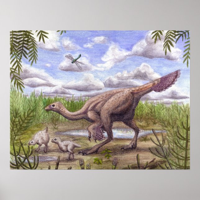 Caudipteryx Skriv ut Poster (Framsidan)