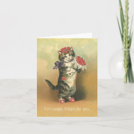 CAUGHT-KATTDJUR - kort för söta Valentineser för r