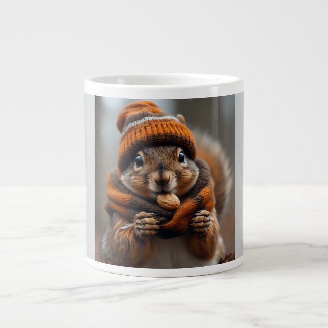 Caught snacking again - Squirrel Ai image Jumbo Mugg (Framsidan)