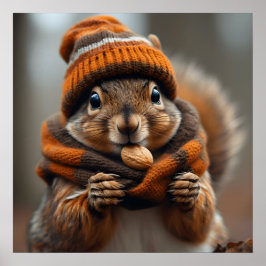 Caught snacking again - Squirrel Ai image Poster