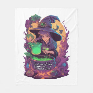Cauldron Brews Pumpkin Boo's Sticker Fleecefilt