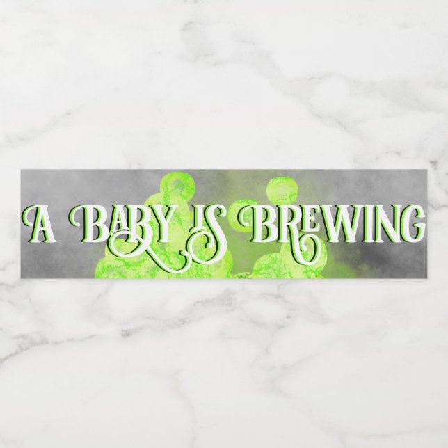 Cauldron Diaper Raffle Vattenflaskor Etikett (Singel etikett)