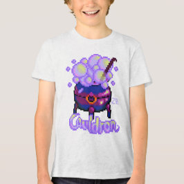 Cauldron, heksenketel, pixel art Halloween T Shirt