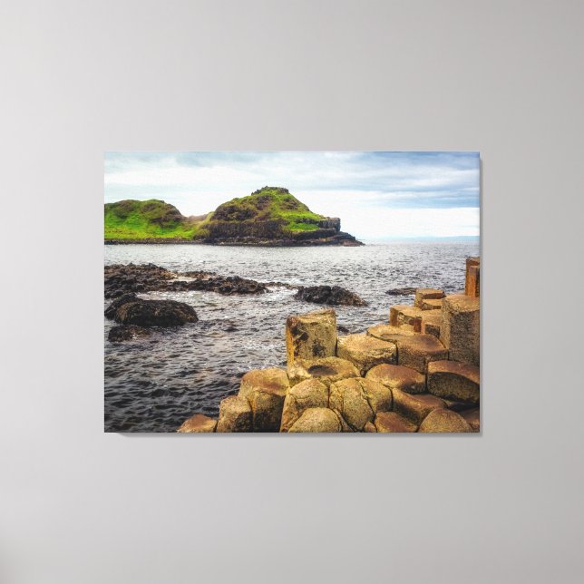 Causeway Coast Basaltpelare Irland Landskap Canvastryck (Framsida)