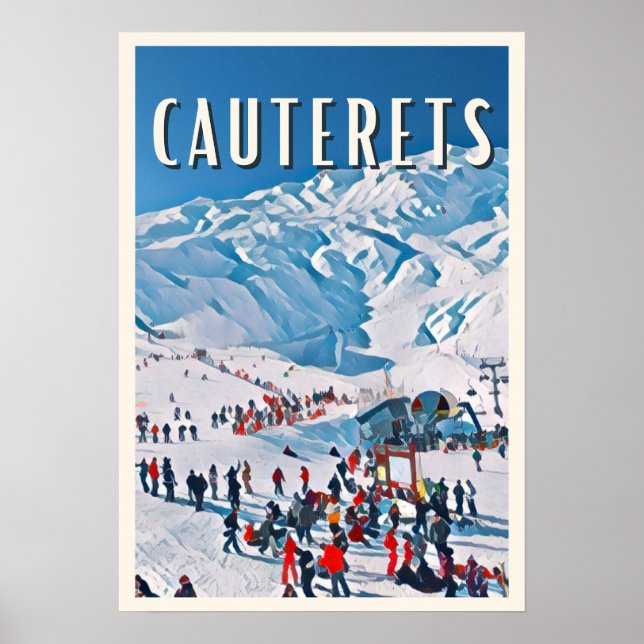 Cauterets Station de ski Poster (Framsidan)